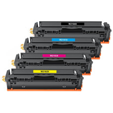 HP 218X B/C/M/Y Compatible Toner Cartridge Combo Pack, High Yield Without Chip