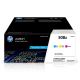 HP 508A Cyan/Magenta/Yellow Original Toner Cartridge 3/Pack (CF360AM)